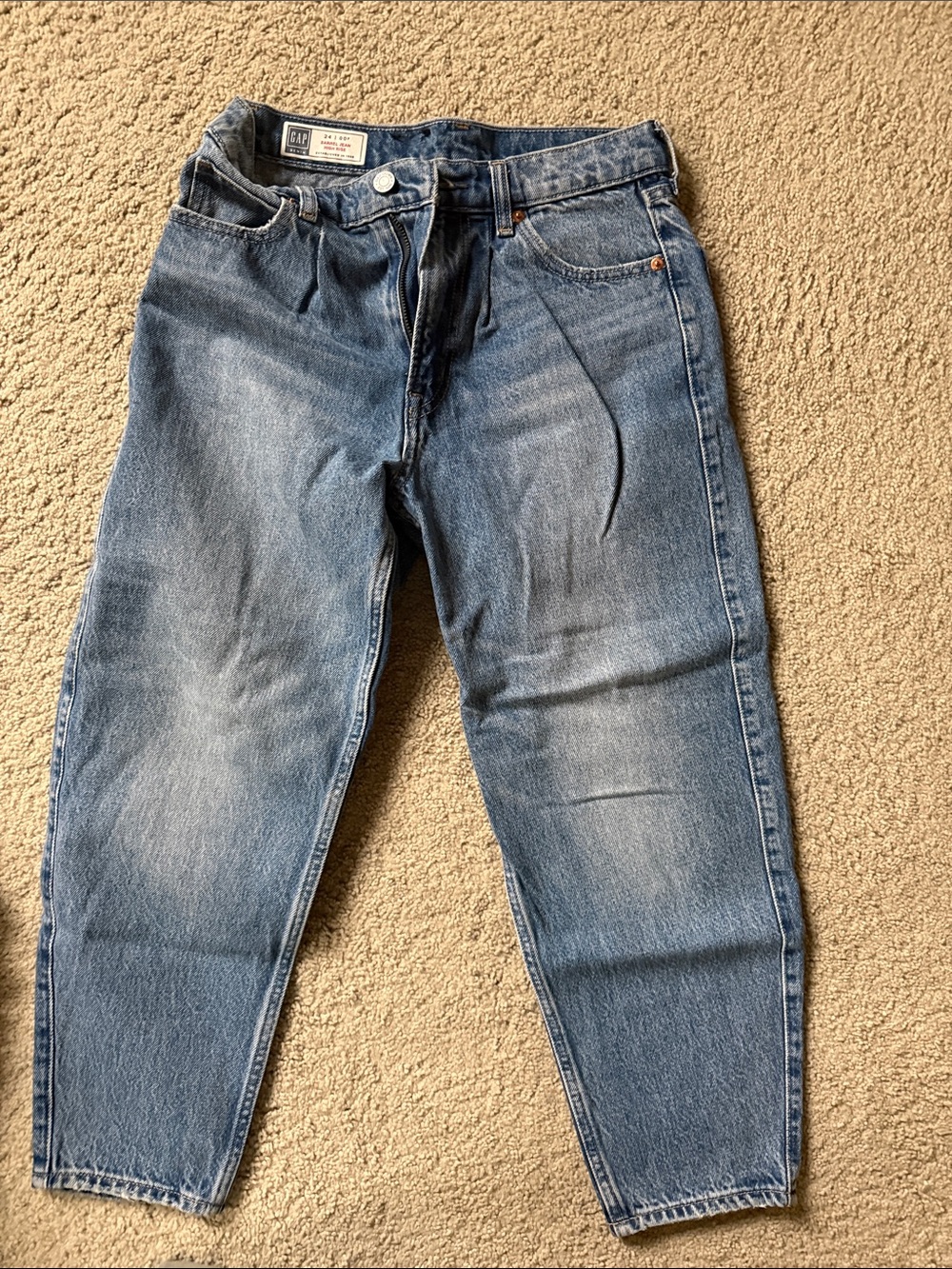 GAP Light Blue High-Rise Relaxed Jeans